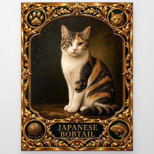 Japanse Bobtail, met juwelen versierde erfstuk kun Briefkaart