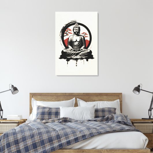 Japanse Boeddha Zen  Canvas Afdruk (Insitu (Slaapkamer))