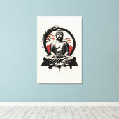 Japanse Boeddha Zen  Canvas Afdruk (Insitu (Houten vloer))