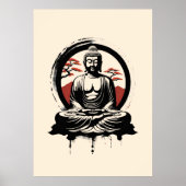 Japanse Boeddha Zen Poster (Voorkant)