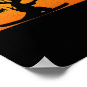 Japanse bomen Zen Buddhist Oranje Sunset Bonsai Poster (Hoek)