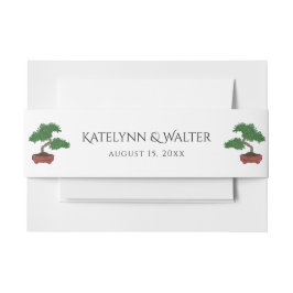 Japanse Bonsai Boom Bruiloft Uitnodiging Uitnodigingen Wikkel