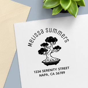 Japanse Bonsai Boom in een Bak Arch Adres Zelfinktende Stempel
