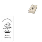 Japanse Bonsai-boom in een keukenbord Rubberstempel (Gestempeld)
