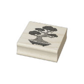 Japanse bonsai-boom in een lade, geëtst rubberstempel (Stempel)