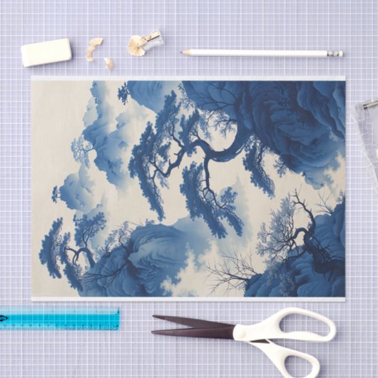 Japanse Bonsai Boom Inkt Schilderen Decoupage Tissuepapier (Craft)