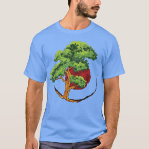 Japanse Bonsai Boom Sakura Graphical Art T-shirt