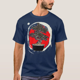 Japanse Bonsai Boom Zen Boeddhistische Enso Cirkel T-shirt