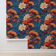 Japanse Bonsai en fans in de herfst