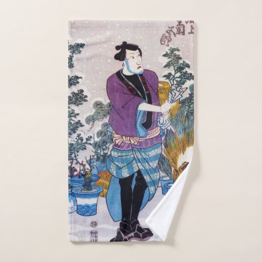 Japanse Bonsai Master, Kuniyoshi, Ukiyo-e Handdoek (Handdoek)