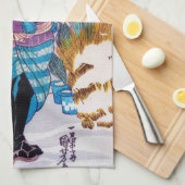 Japanse Bonsai Master, Kuniyoshi, Ukiyo-e Theedoek (Quarter Fold)