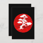 Japanse Bonsai Tree Red Sun Karate Gift Bedankkaart (Voorkant / Achterkant)
