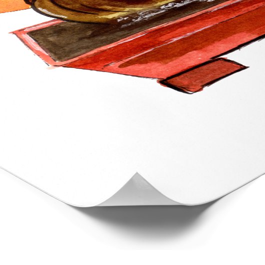 Japanse Bonsai Tree Sun Poster (Hoek)