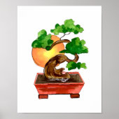 Japanse Bonsai Tree Sun Poster (Voorkant)