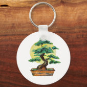 Japanse Bonsai Tree Sunshine Sleutelhanger (Voorkant)