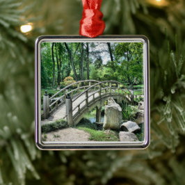 Japanse boogbrug metalen ornament