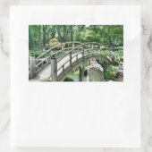 Japanse boogbrug rechthoekige sticker (Tas)