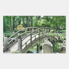 Japanse boogbrug rechthoekige sticker