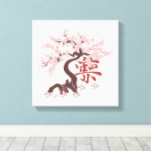 Japanse boom canvas afdruk (Insitu (Houten vloer))
