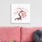 Japanse boom canvas afdruk (Insitu (Woonkamer))