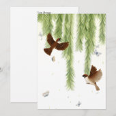 Japanse boom kruipt onder een sluipende wilg kaart (Voorkant / Achterkant)