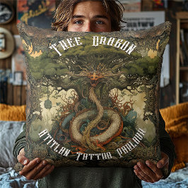 Japanse boomdraak Bonsai - AI Art Kussen