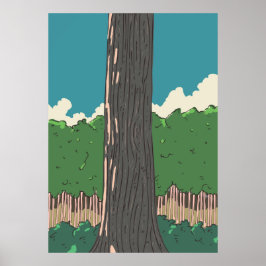 Japanse bosbomen poster