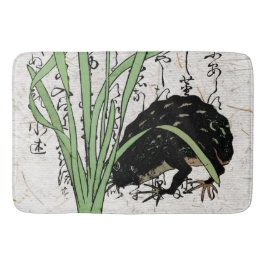 Japanse botanische kikker pad uit de achttiende ee badmat