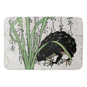 Japanse botanische kikker pad uit de achttiende ee badmat