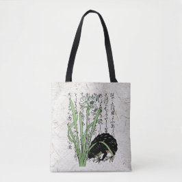 Japanse botanische kikker pad uit de achttiende ee tote bag