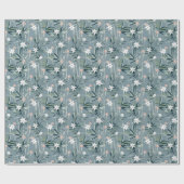 Japanse botanische zen bloemen patroon cadeaupapier (Vlak)