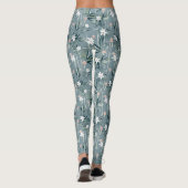 Japanse botanische zen bloemen patroon leggings (Achterkant)