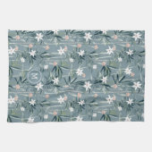 Japanse botanische zen bloemen patroon theedoek (Horizontaal)