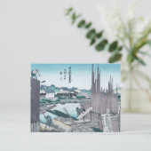 Japanse bouwnijverheid Ukiyo-e door Hokusai Briefkaart (Staand voorkant)