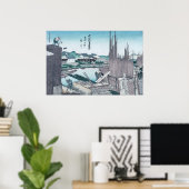 Japanse bouwnijverheid Ukiyo-e door Hokusai Poster (Thuiskantoor)