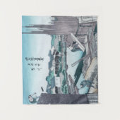 Japanse bouwnijverheid Ukiyo-e door Hokusai Wandkleed (Voorkant)