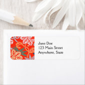 Japanse brocade - rood en wit etiket (Insitu)