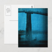 Japanse brug bij nacht 2 briefkaart (Voorkant / Achterkant)