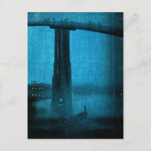 Japanse brug bij nacht 2 briefkaart