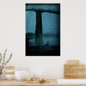 Japanse brug bij Night no.1 Poster (Keuken)