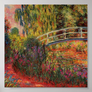 Japanse brug Claude Monet Poster