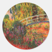 Japanse brug | Claude Monet Ronde Sticker (Voorkant)