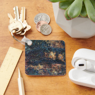 Japanse Brug door Claude Monet, Vintage Fine Art Sleutelhanger