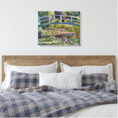 Japanse Brug en waterLily Pond Canvas Afdruk (Insitu (Slaapkamer))