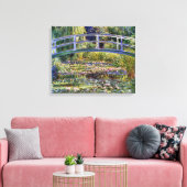 Japanse Brug en waterLily Pond Canvas Afdruk (Insitu (Woonkamer))