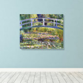 Japanse Brug en waterLily Pond Canvas Afdruk (Insitu (Houten vloer))