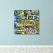 Japanse Brug en waterLily Pond Canvas Afdruk (Insitu (Houten vloer))