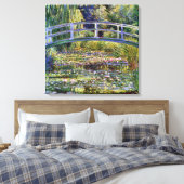 Japanse Brug en waterLily Pond Canvas Afdruk (Insitu (Slaapkamer))