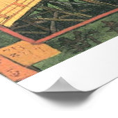 Japanse brug in de Regen door Vincent van Gogh Poster (Hoek)