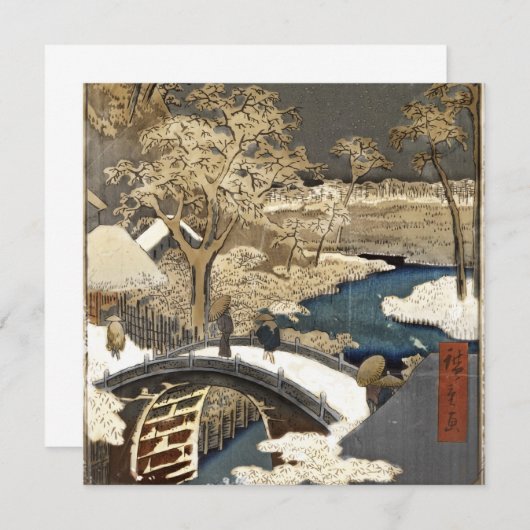 Japanse brug in de sneeuw (Voorkant / Achterkant)